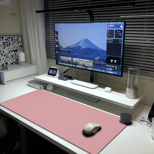 Rose Gold Mouse Pad Extended Large Gaming Mousepad XL Big Long Oversized Desk Mat Stitched Edges 31.5 X 11.8 Inch for Home Office - color: Black12