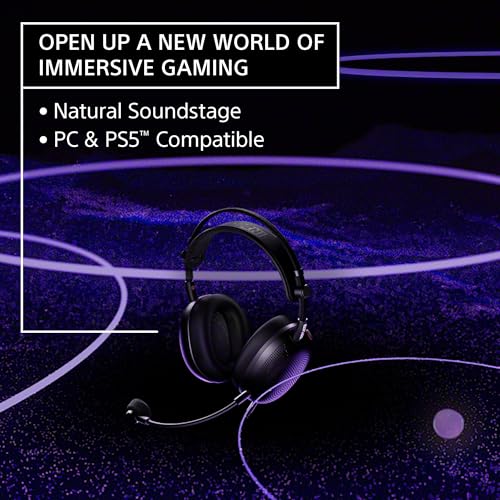Sony INZONE H6 Air Wired Open-Back Gaming Headset with Mic, Black | Ultra‑Lightweight for All Day Comfort, For PC/PS5/Mobile, Detachable High-Fidelity Mic, Audiophile, USB‑C Audio Box