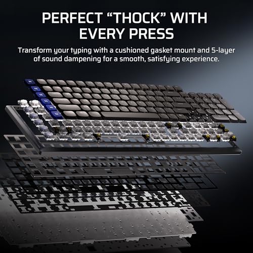 Corsair Vanguard AIR 99 Wireless RGB Gaming Keyboard – US QWERTY – Black | 99% Layout, Low-Profile, Optical-Mechanical, OPX Switches, 8000Hz, Stream Deck Integration, Flashtap SOCD - color: Black
