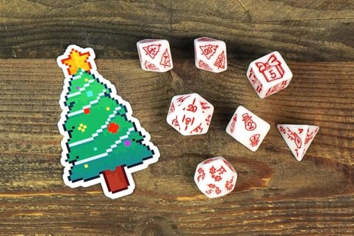 1985 Games Holiday Mystery Dice Bag - Wide Range of Patterns for Gaming, Role Playing, Table Games (Pack of 6) - color: Holiday Mystery Dice, size: Pack of 6