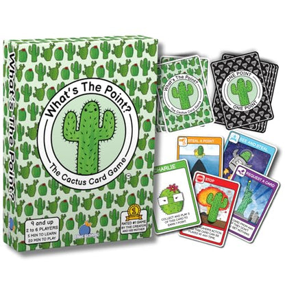 What's The Point? The Cactus Card Game - A Fun and Strategic Game for Families, Perfect for Family Play Night, Easy to Learn, Portable for Travel, and Ideal for Players of All Ages