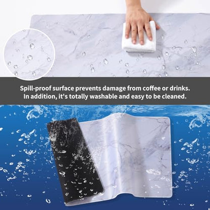 Big Mouse Pad Gaming, Mouse Pad Aesthetic, Pad for Keyboard and Mouse, Large Mouse Mat, Spill-Proof Surface and Anti-Skid Base, XL 27.6” x 11.8” 70 x 30cm | DOBAOJIA XL Gaming Mouse Mat, Desk Mat, PC Mat, Spill Proof Surface and Non-Slip Base - color: Gre