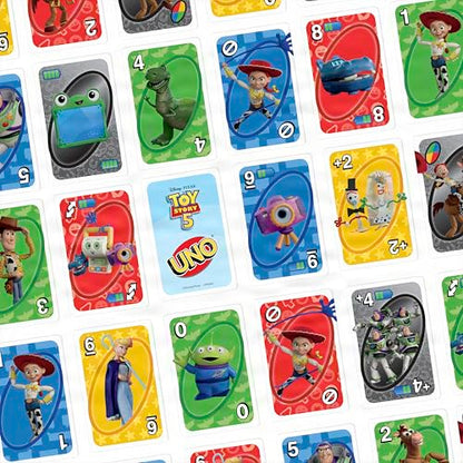 Mattel Games UNO Disney and Pixar Toy Story 5 Card Game | Movie-Inspired Deck with Special Movie Fule, For Kid & Family Nights, Play During Parties, Travel & Camping