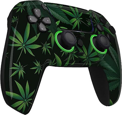 Custom Controllerzz Custom Wireless Controller Compatible with PS5 - Multiple Designs Available (PS5 Weeds) - color: PS5 Weeds