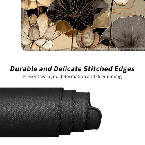 Lotus Leaves for MTG & TCG Playmat Mouse Pad,BFDHGQZC 24" x 14" Game Mat for MTG/RPG/CCG Trading Card Game Playmats Table Mat Perfect for Card Games Video Games Computer Office - color: Lotus Leaves