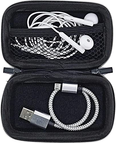 USB Flash Drive Case Bag, EVA Shockproof, Pressure Proof and Waterproof Hard Carrying Travel Case Bag for USB Cable, Earphones, Memory Cards, U Disk, Keys, Money - Black