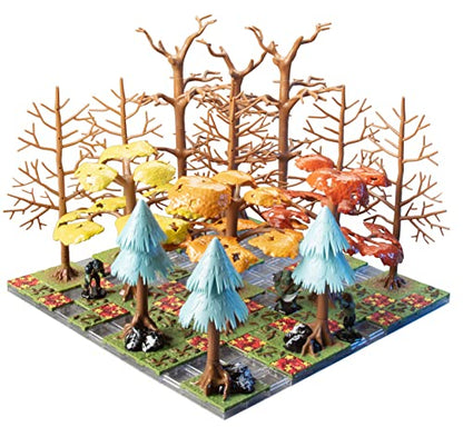 Monster Adventure Terrain 3D Interchangeable Builder System - 91pc Painted Fall Forest Set w Base - Build Modular Worlds in a Snap & Elevate Your Campaign - Compatible with DND Dungeons & Dragons - color: Fall Forest Tree Set