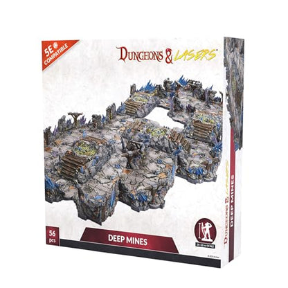 Dungeons & Lasers Archon Studio의 Deep Mines 56피스 DND 지형 세트 | 5E D&D 및 테이블 탑 RPG 게임과 호환, 도색되지 않음, 조립 필요, 만 14세 이상