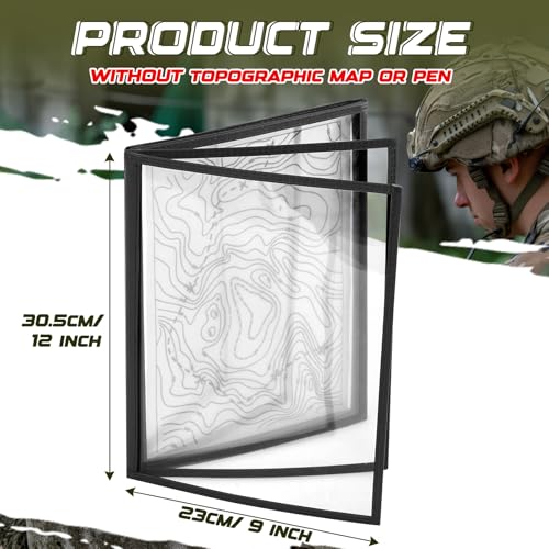 Battle Briefing Board 9 x 12 Inch Black Clear Plastic Grunt Board for Ibolc, Opord Brief, Army Strategy Office Meetings