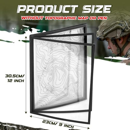 Battle Briefing Board 9 x 12 Inch Black Clear Plastic Grunt Board for Ibolc, Opord Brief, Army Strategy Office Meetings