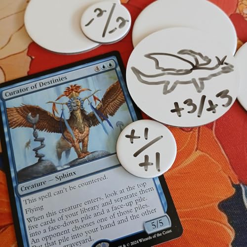 Dry Erase Reusable DND Tokens, MTG Counters, RPG DIY, 100 PCS, 2 Sizes | Reusable RPG Tokens, Combat Tracking, Initiative Conditions and Effects, Circle Markers for Tabletop Board Games