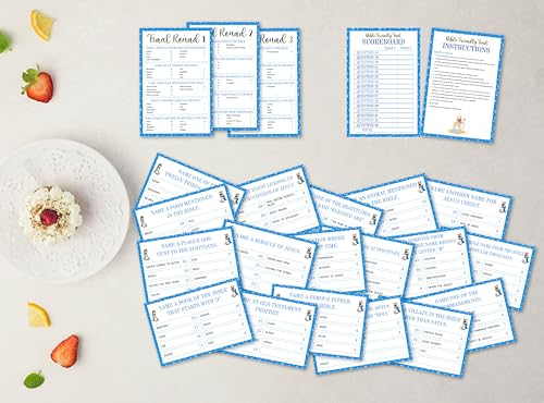 Christian Bible Friendly Feud Game, Bible Feud Quiz, Holiday Games for Adults Large Group Party, Church Trivia Games for Family, Fun Feud Game for Family, Bible Party Decoration, A04