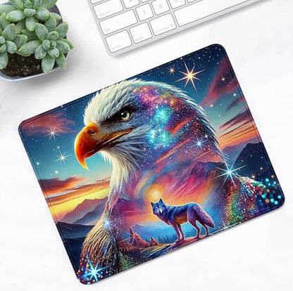 Anti Slip Rubber Eagle Mouse Pad, Starry Sky Computer and Office Mouse Pad | High Density Smooth Surface, Anti Slip Rubber Bottom Stable And Not Displaced, Exquisite Lock Edge Wear-Resistant And Durable - color: Starry Sky Eagle