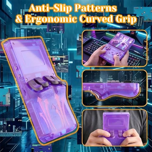 S600 Retro Handheld Game Console, 4.0 Inch IPS Display, 64GB Memory, Over 22,000 Classic Games, 4000mAh Battery - style: Purple 64G