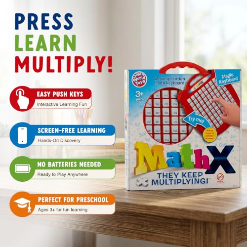 Small World Toys Multiplication Machine Math Game for Kids 3+ | Montessori math toy for kindergarten, homeschool & classroom. Hands-on learning gift that builds multiplication skills. - style: Multiplication