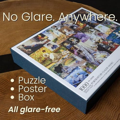 Portraits By Claude Monet, Premium 1000 Piece Jigsaw Puzzle for Adults, Glare-Free, Soft-Touch Puzzles, Made in USA, Puzzle Lovers Gift Ideas, 26.6" x 19.25" - color: Portraits By Claude Monet