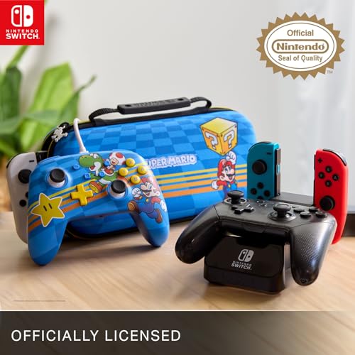PowerA Enhanced Nintendo Switch and Switch 2 Wired Controller - Mushroom Kingdom Friends, Mario Switch Controller, Mappable Gaming Buttons, Officially licensed - color: Mushroom Kingdom Friends