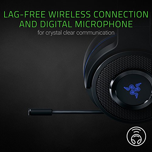 Razer Thresher Stereo Headset for PC,PS4, PS5: Lag-Free Wireless Connection - Retractable Digital Microphone - Custom Sound Control Dials - 16-Hour Battery Life