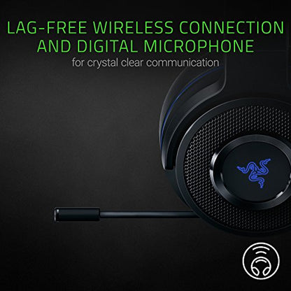 Razer Thresher Stereo Headset for PC,PS4, PS5: Lag-Free Wireless Connection - Retractable Digital Microphone - Custom Sound Control Dials - 16-Hour Battery Life