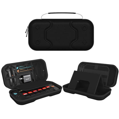 Rovhina [Large Capacity] Carrying Case for Nintendo Switch 2 (Built-in Kickstand), Hard Shell Travel Case with 24 Game Cartridges & Adapter Storage, Portable Bag for Console and Accessories