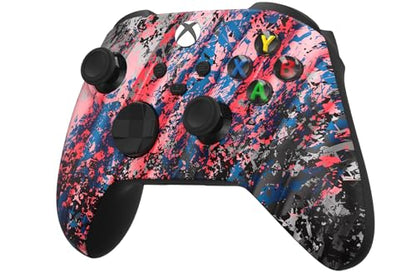 Custom Controllerzz Wireless Controller for Microsoft Xbox Series X/S & Xbox One - Custom Soft Touch Feel - Custom Series X/S Controller (X/S Glacier Burn) - color: X/S Glacier Burn