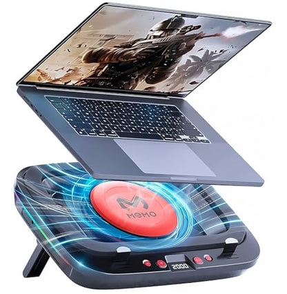 Gaming Laptop Cooler Turbo Fan Stand Compressed Air-Cooling Pad for Notebook 14-18” Advanced Seal Foam Heat Dissipation with RGB Lighting, 7-Level Adjustment, Dust Protection - Conquer Lag, Stay Cool