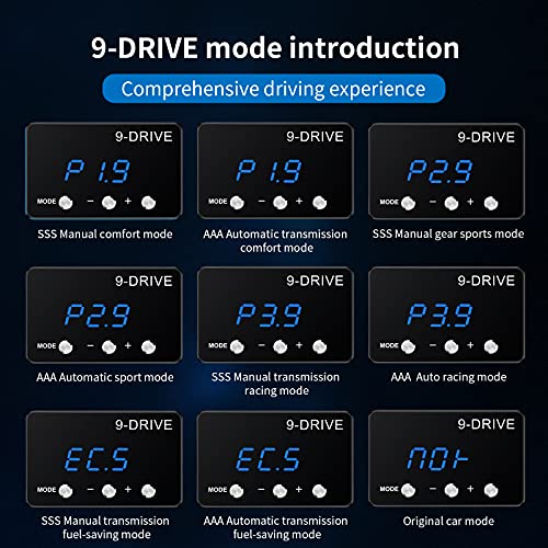 Throttle Response Controller 9 Drive Modes Smart Electronic Racing Accelerator Compatible with Ford F150 F250 Raptor Fusion Focus Grand Mondeo Ranger Transit Mazda 5 6 BT-50 CX-9 - size: 861
