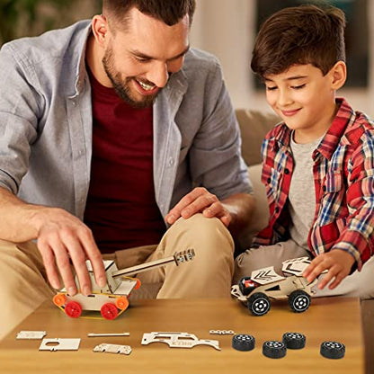 STEM Kits for Kids Age 8-10 10-12, 6 Set Wood Building Projects Crafts 6-8 | Science Model Car Kits for Kids Age 8-12, Wooden 3D Puzzles, STEM Toys for Boys 8 9 10 12 13 Year Old Birthday Gifts