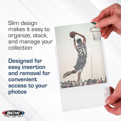 BCW 5x7 Topload Holder – 25 Count | Rigid 5x7 Toploader for Photos, Cards & Prints | Hard Plastic 5 x 7 Top Loader for Postcards, Pictures & Memorabilia Protection
