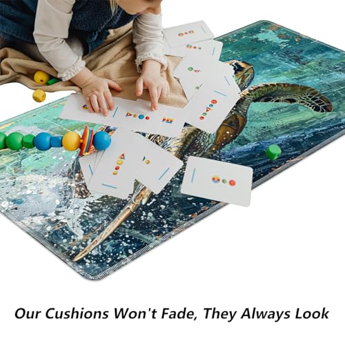 Sea Turtles for MTG & TCG Playmat Mouse Pad,BFDHGQZC 24" x 14" Game Mat for MTG/RPG/CCG Trading Card Game Playmats Table Mat Perfect for Card Games Video Games Computer Office - color: Sea Turtles