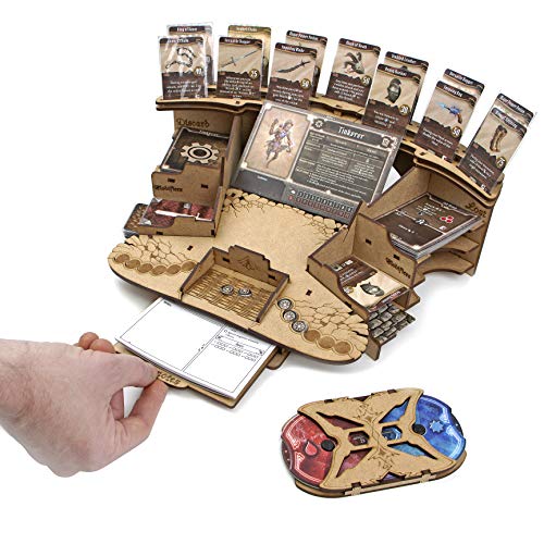 TowerRex Gloomstalker Bundle with 1 Playerboard | Storage Solution for Gloomhaven Board Game Forgotten Circles Expansion | Insert for Gloomhaven Organizer Kit | Gloomhaven Card and Token Tray Box