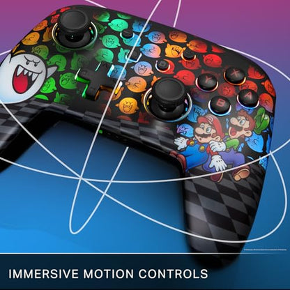 PowerA Enhanced Wireless Controller for Nintendo Switch with Lumectra – Mario Peek-A-Boo, rechargeable battery, motion controls, officially licensed - style: Mario Peek-A-Boo