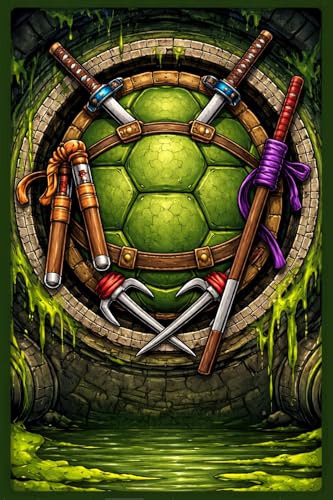 MTG Sleeves, TMNT Card Sleeves MTG&TCG, Compatible with Magic the Gathering | (66mm x 92mm)103ct Standard Size Sleeve with Matte Art for Trading Card Deck Protection, Art magic card sleeves no slip grip. - color: Ninja Turtles 1