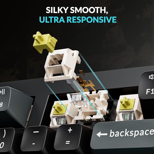 Keychron Q5 Ultra 8K Polling Rate Wireless Custom Mechanical Keyboard | 2.4 GHz & Bluetooth ZMK Launcher 660Hr Battery Aluminum Body with Hot-swappable Banana Switches for Mac Windows Linux - Black - color: Banana Switch