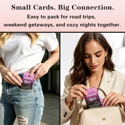 Couples Conversation Cards - 54 Questions to Deepen Connection | 3 Levels of Relationship Conversations from Fun to Vulnerable, Date Night Game, Romantic Gift for Couples - color: Couple Card