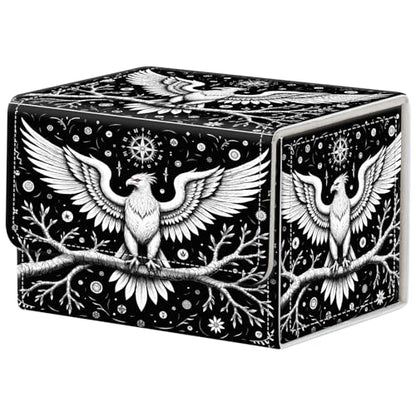 Eagle on a Branch Deck Box for MTG Commander | Holds 100+ Double-Sleeved Cards | Strong Magnetic TCG Card Case for Collectible Games - color: Eagle on a Branch