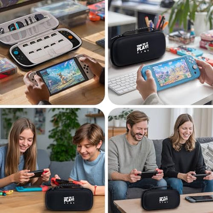 Carrying Case for Nintendo Switch 2, Protective Hard Shell with Games Cartridges, Shockproof Travel Bag Pouch for Console & Accessories Organizer