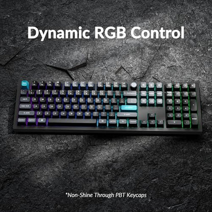 Keychron Q6 Ultra 8K Polling Rate Aluminum Wireless Mechanical Keyboard, 2.4 GHz/Bluetooth/Wired Full-Size Custom RGB, Hot-Swappable Silk POM Brown Switch for Mac Windows Linux - Black - color: Brown Switch
