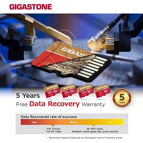【for Switch 1 Only】 GIGASTONE 128GB Micro SD Card, 4K Game Pro MAX, A2 V30 Memory Card for Gaming Console, 4K UHD Video, Up to 150/100 MB/s, UHS-I U3 C10 with Adapter【5-Years Data Recovery】 - size: 128GB, style: Game Pro MAX 1-Pack UHS-I