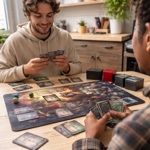 TCG Playmat, 14 x 24 Inch, Personalized Trading Card Game Mat, Full Color Design, Non-Slip Rubber Base, Compatible with TCG Games