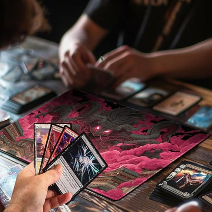 MTG Playmat,With Waterproof Storage black Bag Szie 60 x 35CM , With Zone MTG playmat Stitched Edges Game Play Mat Trading Card Game Playmats TCG Game Mat (No Zone,9) - color: 9, size: No Zone