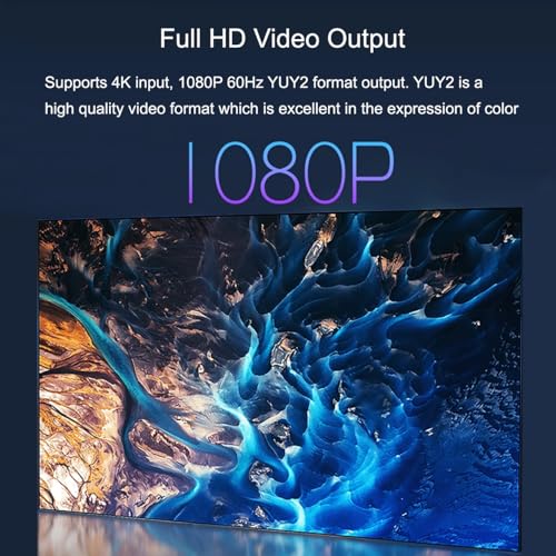Video Capture Card 4K HDMI to USB-A/USB-C Capture Card Full HD 1080P 60FPS USB3.0 Capture Video and Audio Recording for Gaming, Streaming, Teaching, Video Conference