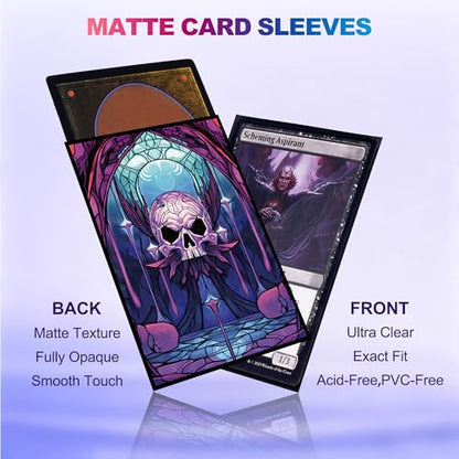 UAONO MTG Card Sleeves 100ct - Swamp - Art Card Sleeves Deck Protector, Clear Front & Matte Textured Back, Sleeves for Magic The Gathering, Basic Lands Series - color: Swamp