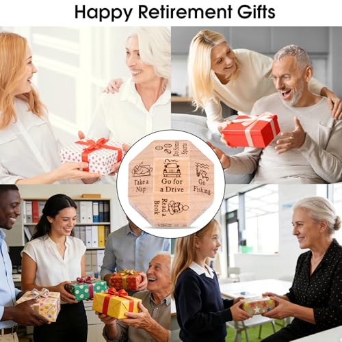 Funny Retirement Gift Dice for Men Women, 2026 Wooden Dice Retired Gift for Him Her, Funny Decision Dices Happy Retirement Gifts for Teacher Coworker, Going Away Leaving Farewell