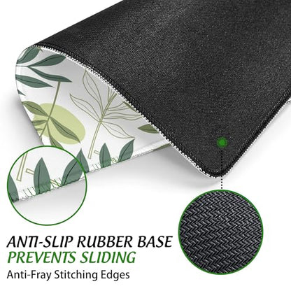 Artistic Leaves Mouse Pad Square Mouse Pads with Stitched Edge, Computer Mousepad with Non-Slip Rubber Base for Computer Laptop Office Desk Accessories 9.5x8 Inches - color: Artistic Leaves