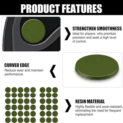 160 Pcs Mouse Slider Pads Replacement, PTFE Glide Dots 6mm and 7mm Universal Mouse Skates for Gaming Mouse and Office Mice, Smooth Glide Upgrade Compatible with Cloth or Hard Mousepads (Green) - size: Dia 6mm/7mm Green