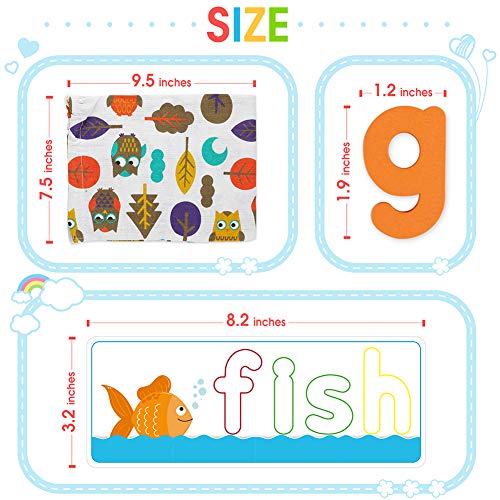 KMUYSL Learning Toys for 3 4 5 6 Years Old Boys and Girls - See & Spell CVC Word Builders with Alphabet Cards for Kids, Preschool Learning Activities Toys, Idea Birthday Gifts for Age 3-5 4-6 Kids
