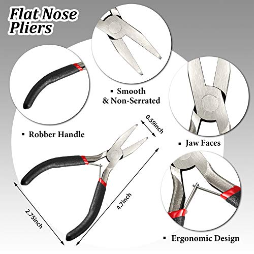 honoson 10 Pcs Metal Earth Tool Kit Pliers Bending Tools for 3D Metal Model | Flat Nose, Needle Nose & Nozzle Pliers, Tab Edge Cylinder Cone Bending, Fits Metal Jigsaw Puzzle Assembly