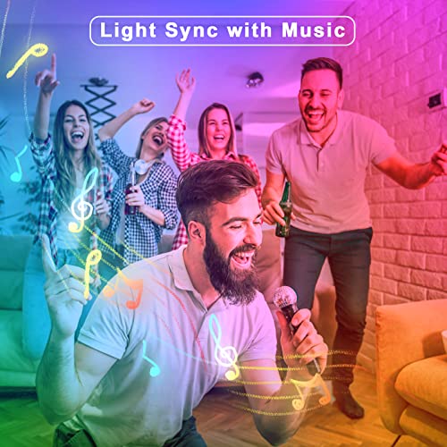 Tatazone RGBWW Bluetooth LED Strip Lights, 32.8ft Tunable White 3000K to 6500K+RGB Led Light Strips, Music Sync Color Changing Indoor LED Rope Lights with App and Remote for Kitchen, Bedroom, TV - style: Bluetooth-32.8ft-Not Support Alexa and Google