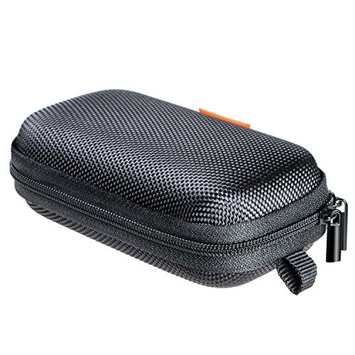 Small Hard EVA Case, Portable Earbud Zipper Pouch with Mesh Pocket,Black | Universal Carrying Bag for Headset, Earphone, Flash Drive, Charging Cable, Key, Durable Exterior - color: Black